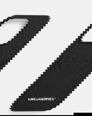 Karl Lagerfeld husă pentru telefon iPhone 16 Pro culoarea negru, KLHCP16LPKHPORPK