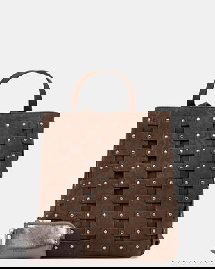 Desigual rucsac NEW PATCH 1 CHOC culoarea maro, mic, cu imprimeu, 25WAKP39