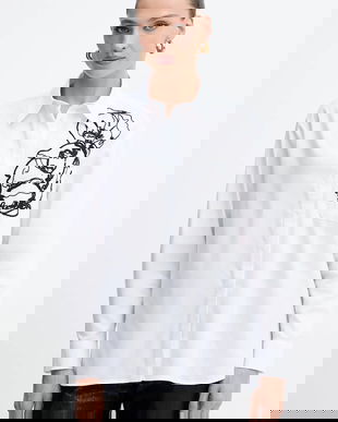 MAX&Co. cămașă din bumbac culoarea alb, cu guler clasic, relaxed, 2526116012200