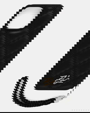 Karl Lagerfeld husă pentru telefon iPhone 16 Pro Max culoarea negru, KLHCP16XPSQSKLSMSK