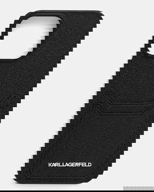 Karl Lagerfeld husă pentru telefon iPhone 16 Pro Max culoarea negru, KLHCP16XPKHPORPK