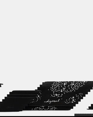 Desigual portofel POKER FACE MARIONA culoarea negru, 25WAYP46