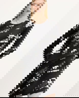 Desigual rochie NEWSCORTO culoarea negru, mini, evazați, 25WWVW29