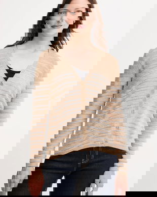 Pepe Jeans cardigan culoarea maro, light, PL7000034