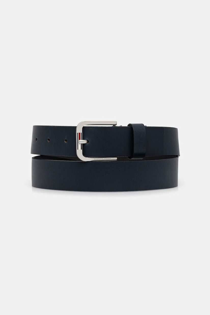 Tommy Jeans curea de piele culoarea bleumarin, AM0AM13686