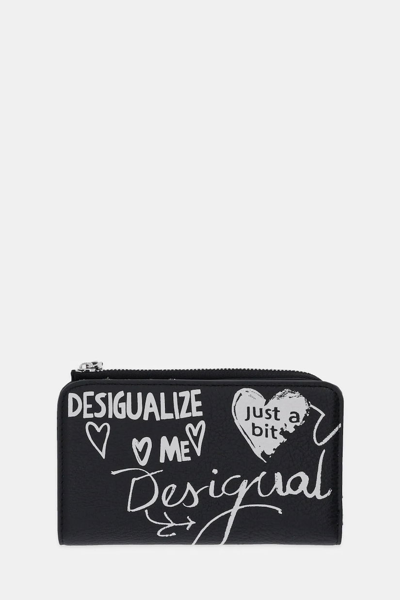 Desigual portofel SESHAT EMMA 2.0 culoarea negru, 25WAYP44
