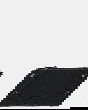 Desigual portofel EMBRO PATCH EMMA BLA culoarea negru, 25WAYP17