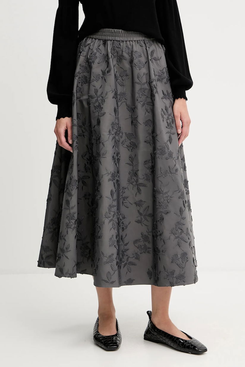 MAX&Co. fustă culoarea gri, maxi, evazați, 2526106041200