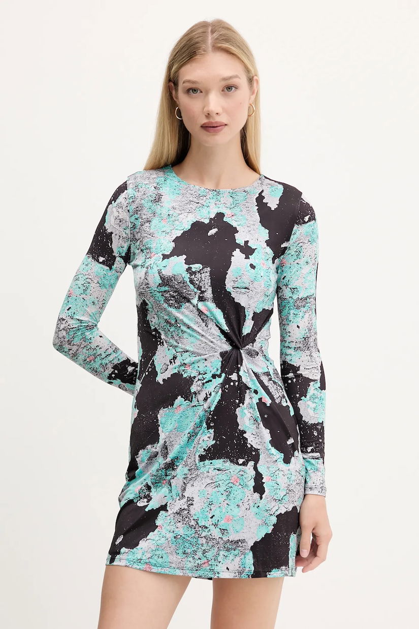 Desigual rochie WALL LACROIX culoarea negru, mini, evazați, 25WWVK09