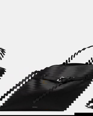 Coccinelle poșetă de piele SABINE culoarea negru, E1.TLA.18.01.01