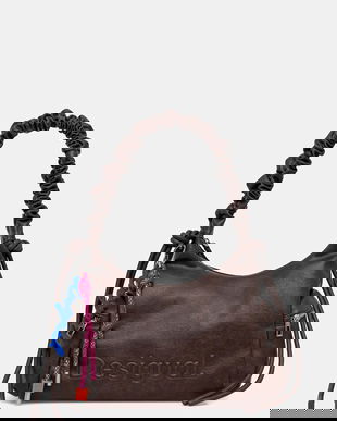 Desigual poșetă HALF LOGO MONTVIL culoarea maro, 25WAXPAY