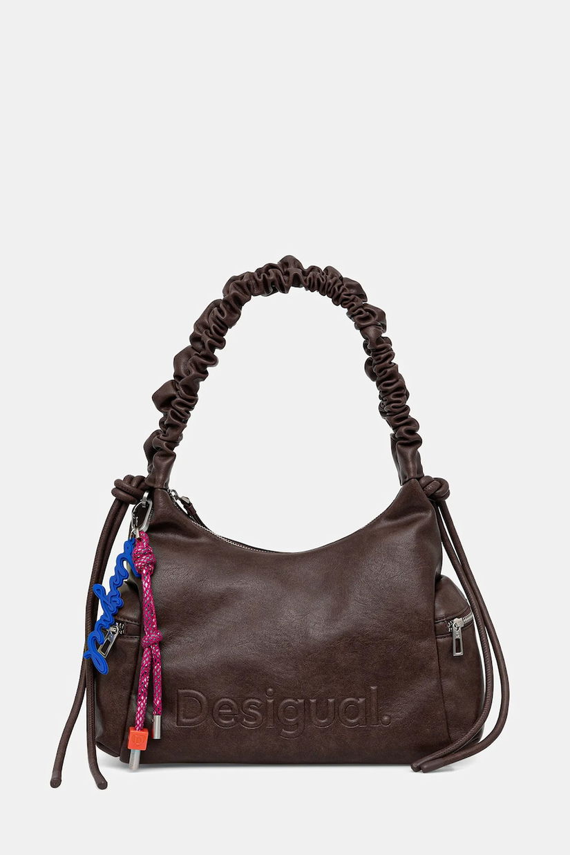 Desigual poșetă HALF LOGO MONTVIL culoarea maro, 25WAXPAY