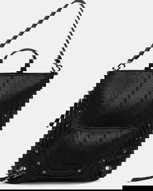 Desigual rucsac EMBRO PATCH PRETORIA culoarea negru, mic, 25WAKP24