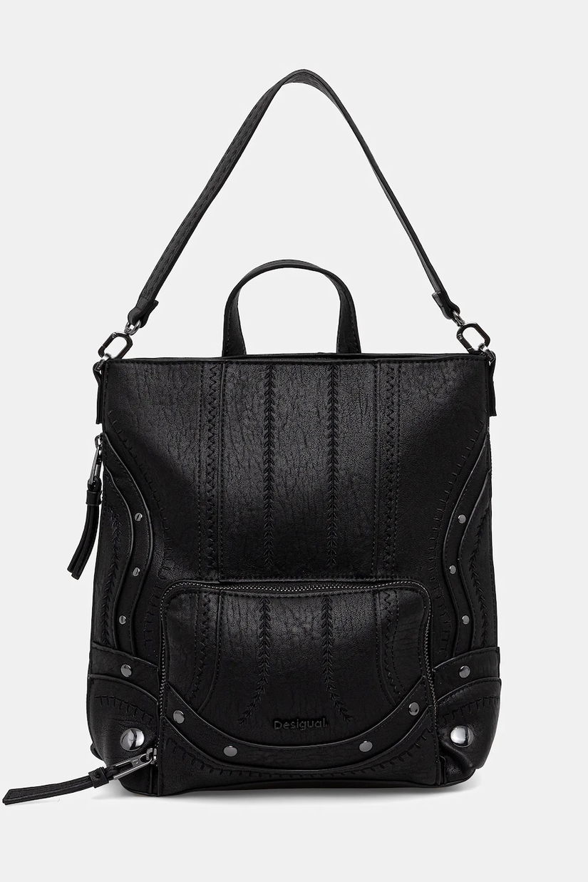 Desigual rucsac EMBRO PATCH PRETORIA culoarea negru, mic, 25WAKP24
