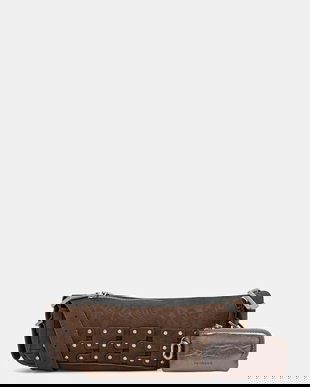 Desigual poșetă NEW PATCH 1 CHOCO culoarea maro, 25WAXPBO