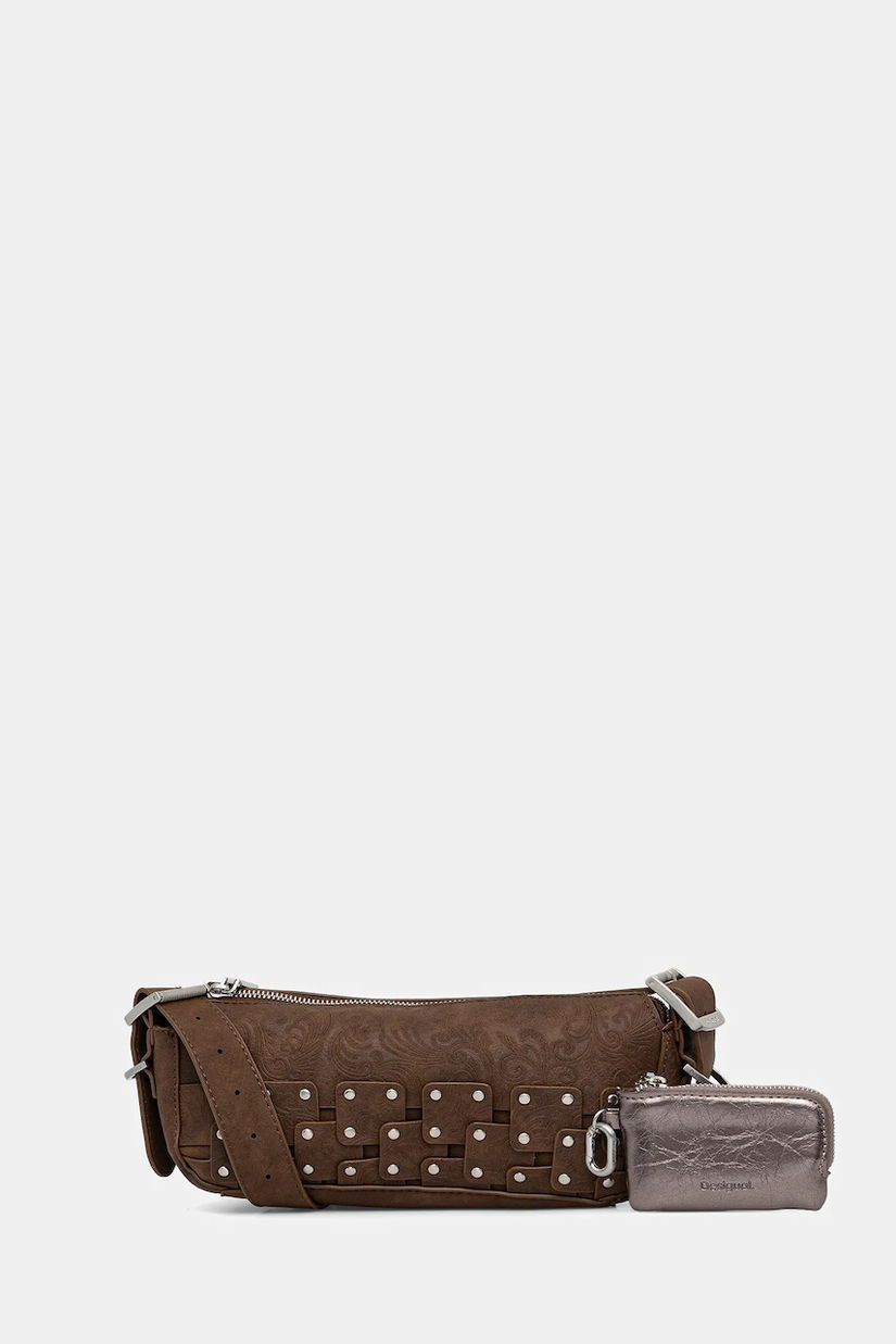 Desigual poșetă NEW PATCH 1 CHOCO culoarea maro, 25WAXPBO
