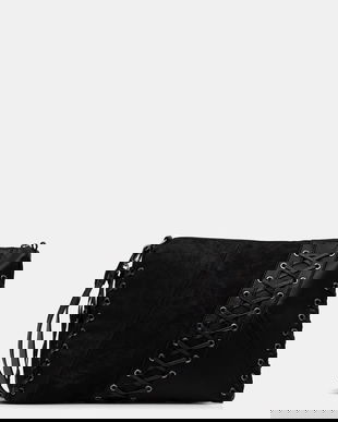 Desigual poșetă TANGO BLACK PATCH LEI culoarea negru, 25WAXP79