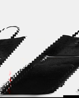 Desigual rucsac ALL MICKEY SUMY culoarea negru, mic, cu imprimeu, 25WAKP02