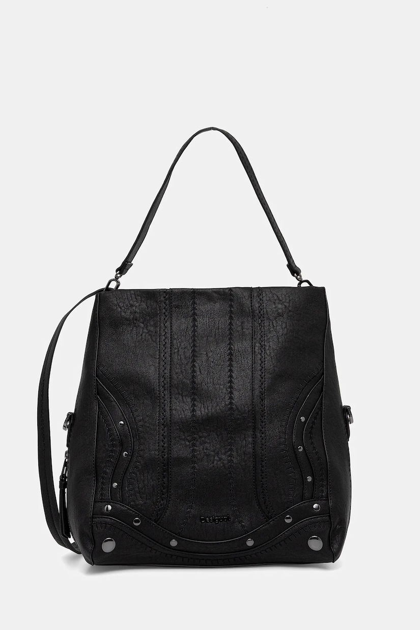 Desigual poșetă EMBRO PATCH LOVERTY B culoarea negru, 25WAXPAA