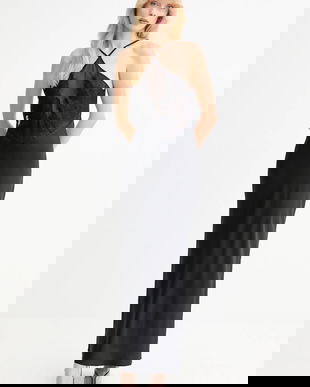 IRO rochie din mătase culoarea negru, maxi, evazați, WP33BORRA