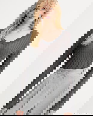 IRO pulover de lână culoarea gri, light, WP12HATTIE