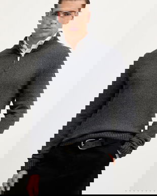 Colmar pulover de lână culoarea gri, cu turtleneck, 4472.5YR