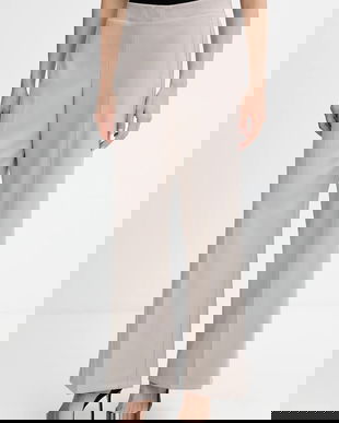 Marella pantaloni Emme by Marella culoarea maro, drept, high waist, 2525136141200