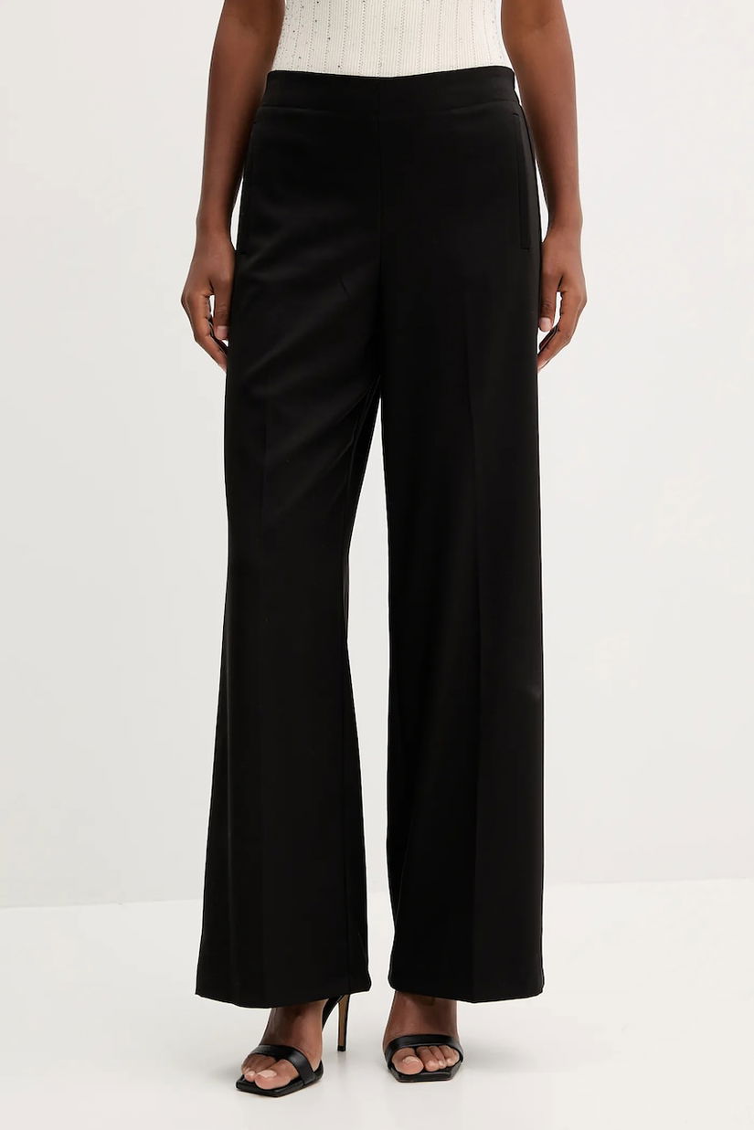 Marella pantaloni Emme by Marella culoarea negru, drept, high waist, 2525136141200