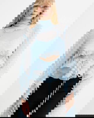 Bardot bluză uni, 59933TB