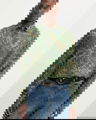 Desigual cămașă BANGKOK culoarea verde, cu guler clasic, regular, 25WMCW29