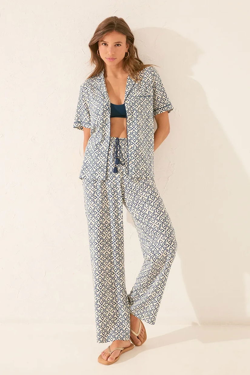 women'secret pijama culoarea bleumarin, 4852092