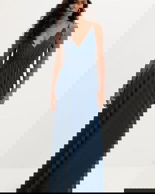 MAX&Co. rochie culoarea turcoaz, maxi, evazați, 2526626011200