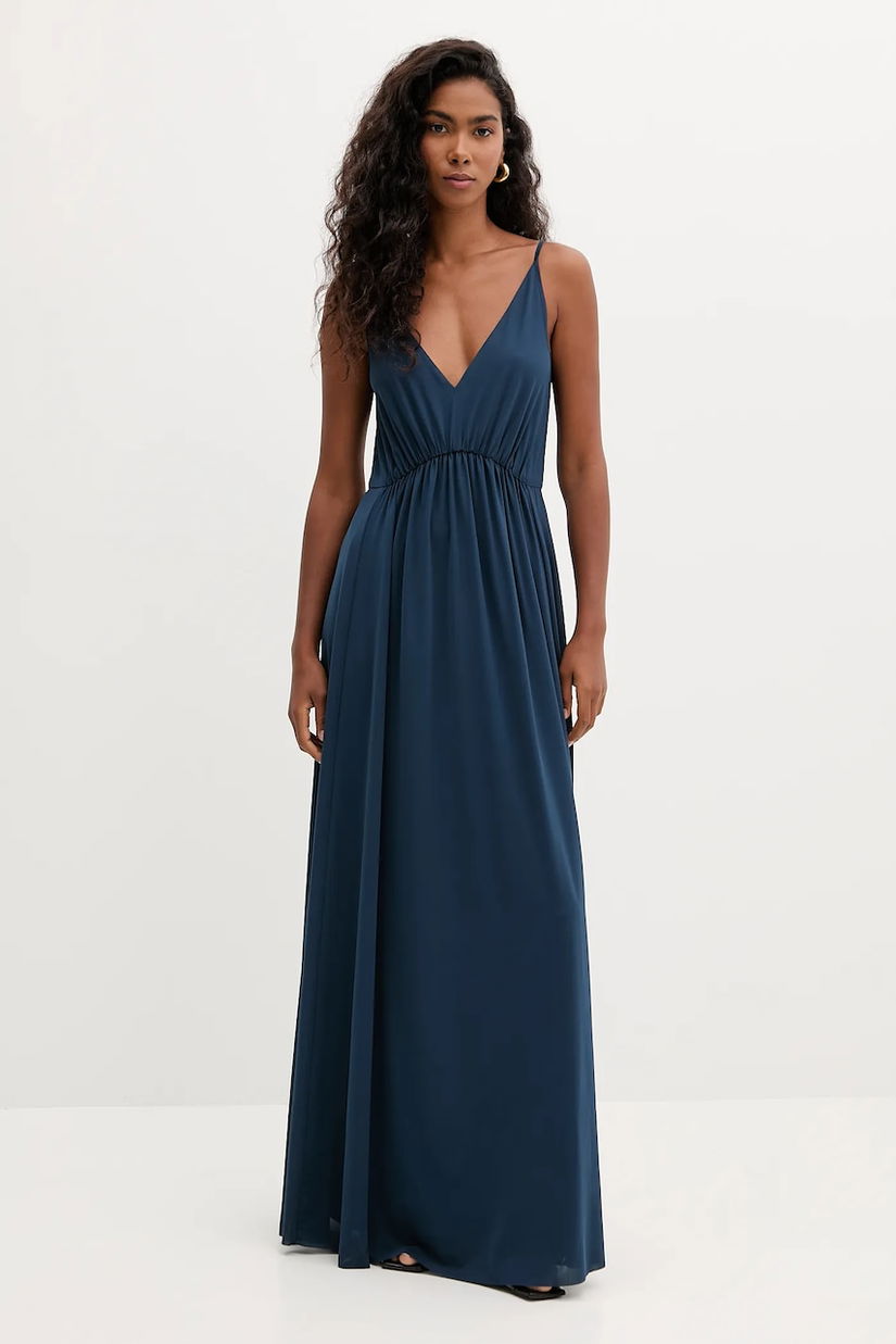 MAX&Co. rochie culoarea turcoaz, maxi, evazați, 2526626011200