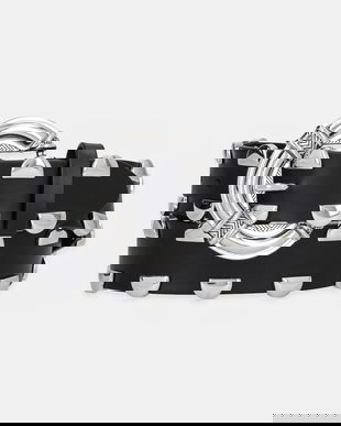 IRO curea de piele culoarea negru, WP128CAPTAINST