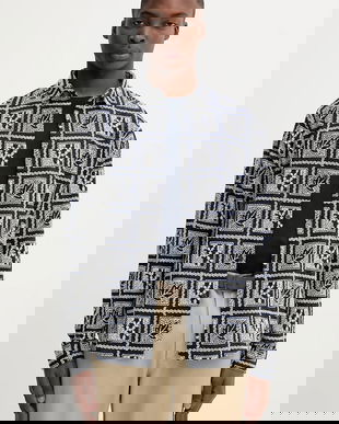 Desigual cămașă din bumbac JACK culoarea bleumarin, cu guler clasic, relaxed, 25WMCW25