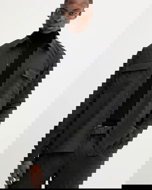 BARENA VENEZIA cămașă de lână Camicia Den culoarea negru, cu guler clasic, regular, CAU5267.478