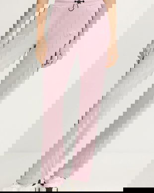 PLEIN SPORT pantaloni de trening culoarea roz, cu imprimeu, FAEC WJT2152 STE003N