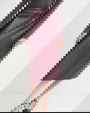 OUI fustă culoarea bordo, midi, evazați, 94517