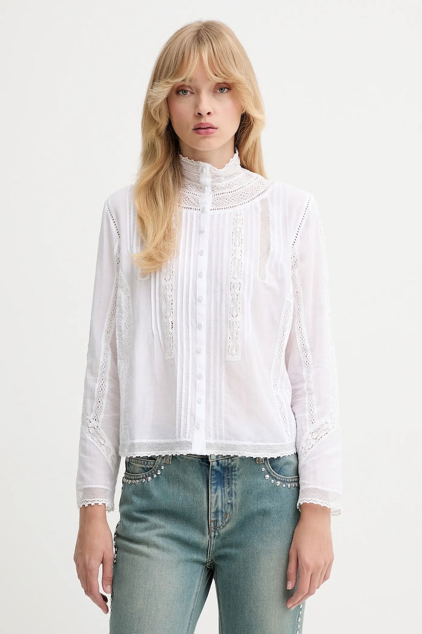ZADIG&VOLTAIRE cămașă culoarea alb, regular, WWSH02235