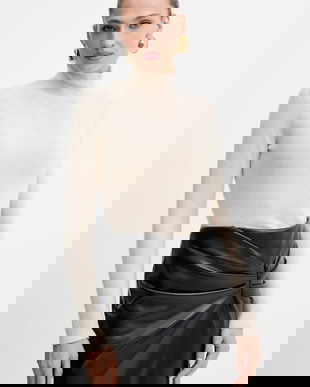 Marella pulover Emme by Marella culoarea bej, light, cu guler, 2525366201200