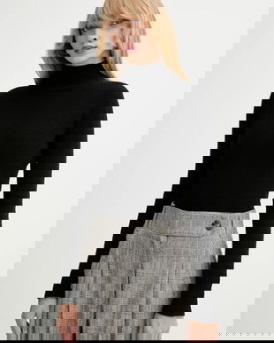 Marella pulover Emme by Marella culoarea negru, light, cu guler, 2525366201200