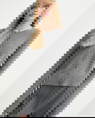 Marella cardigan de lână culoarea gri, light, 2523346084200