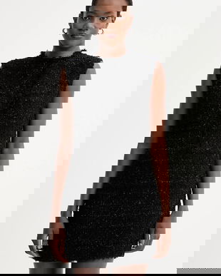 IRO rochie culoarea negru, mini, drept, WP33SANNAI