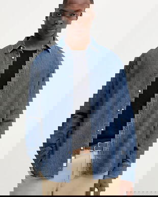 Rag & Bone cămașă jeans cu guler clasic, regular, RX0925FSUKM