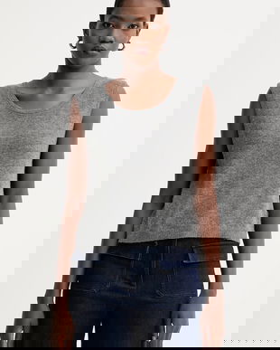 American Vintage vestă cu lână culoarea gri, light, DUM18B