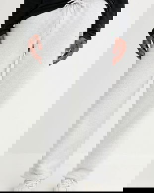 American Vintage pantaloni de trening culoarea gri, melanj, MBAP05A