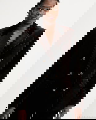 ZADIG&VOLTAIRE jachetă de catifea culoarea maro, cu două rânduri de nasturi, uni, WWBL01943