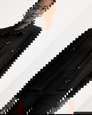 Sessun cămașă culoarea negru, cu guler clasic, regular, 24110031