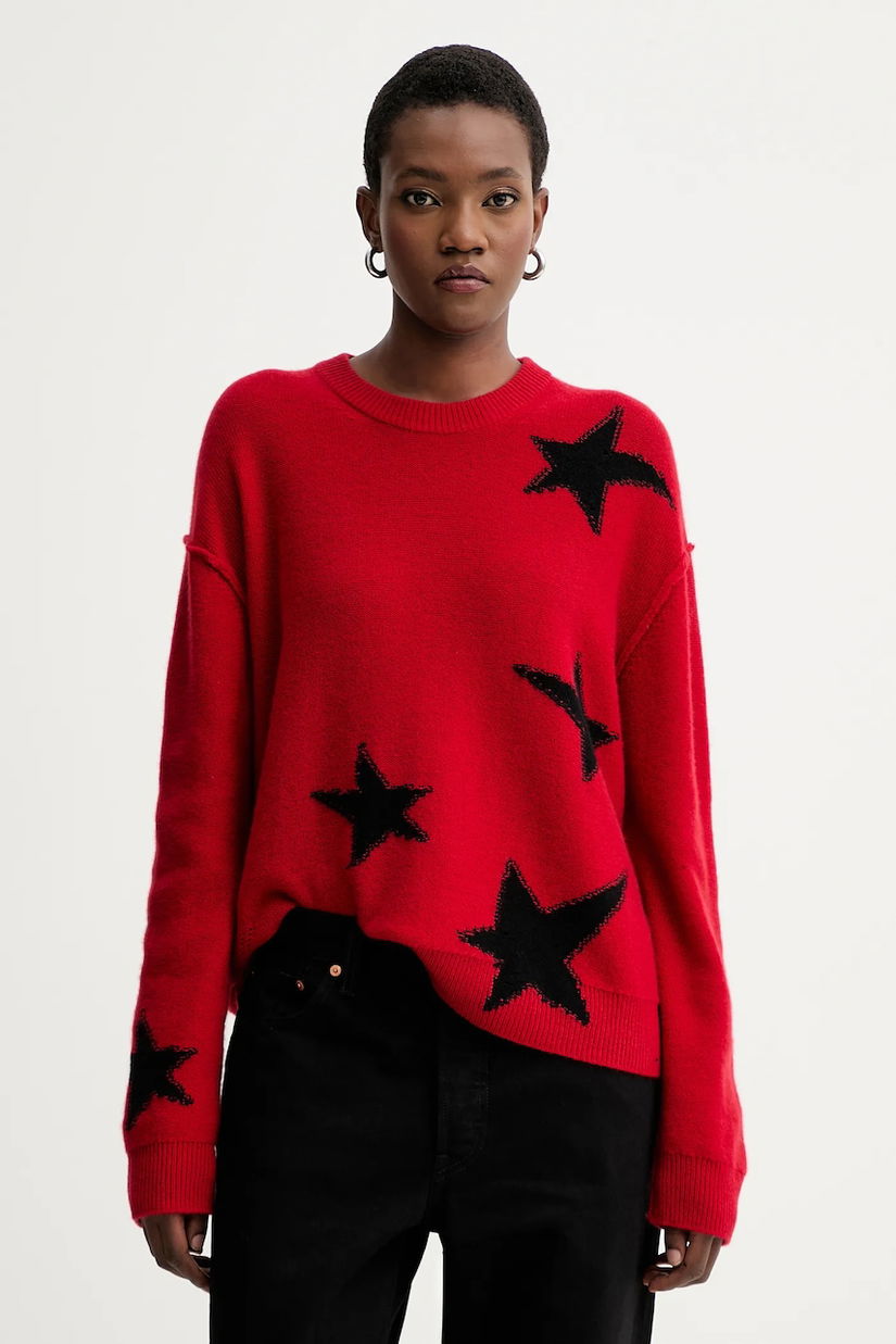 ZADIG&VOLTAIRE pulover de cașmir culoarea roșu, KWSW02844