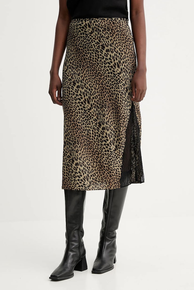 ZADIG&VOLTAIRE fustă culoarea verde, midi, evazați, WWSK01622